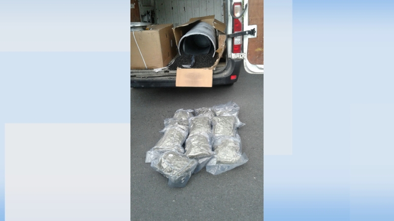 Approximately 37 kilos of cannabis were discovered during the search