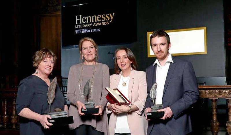 Hennessy Award 2017 winners Vona Groarke (Lifetime Achievement),Una Mannion, Rachel Donohue and Sean Tanner