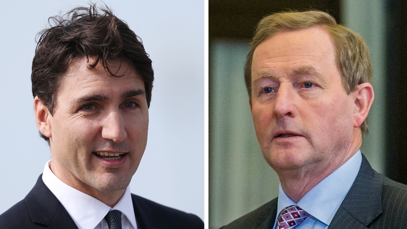 Justin Trudeau said he was looking forward to meeting Enda Kenny to 'further deepen' the relationship between Canada and Ireland