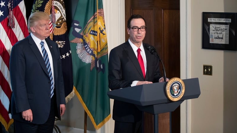 US President Donald Trump and Treasury Secretary Steven Mnuchin