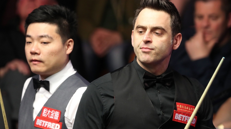 Ding Junhui (L) got the better of Ronnie O'Sullivan in their quarter-final