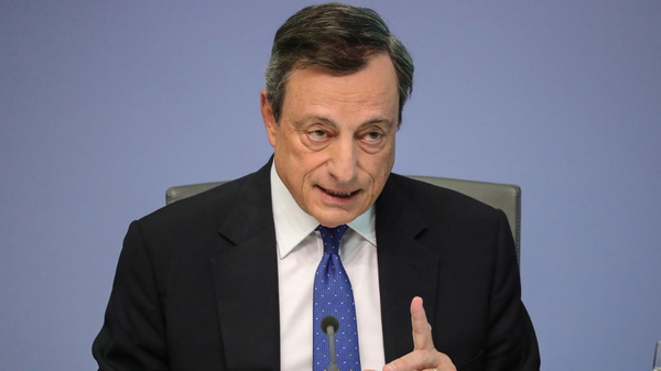ECB President Mario Draghi said the euro zone is facing uncertainties related to global factors, including the threat of increased protectionism