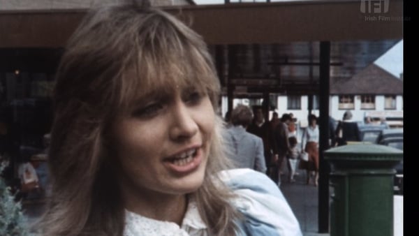 A young(er) Miriam O'Callaghan talks milk at Dublin's Stillorgan Shopping Centre in the eighties