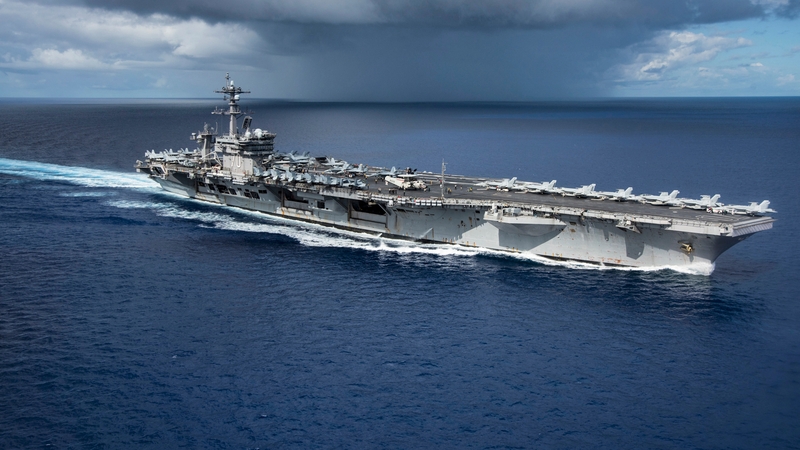 The US aircraft carrier USS Carl Vinson is taking part in drills with South Korea