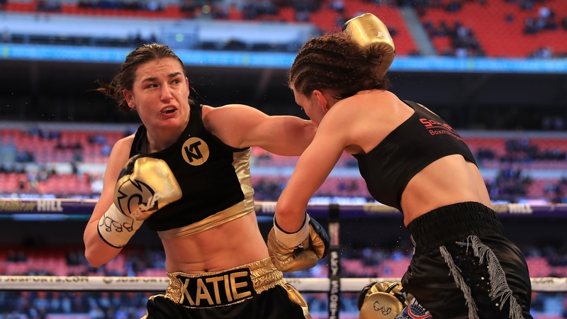 Katie Taylor boxed at Wembley earlier in her professional career