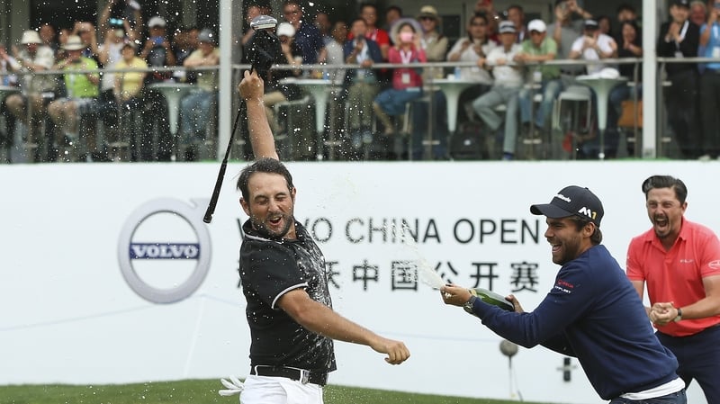 Alexander Levy celebrates his second win in China inside four years