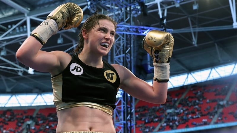 Katie Taylor takes the plaudits after her win at Welbley Stadium
