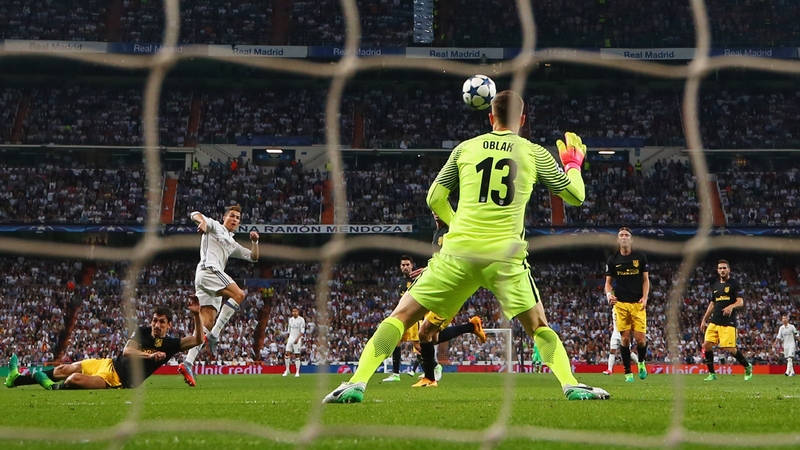 Ronaldo scored his 39th Real Madrid hat-trick against neighbours Atletico