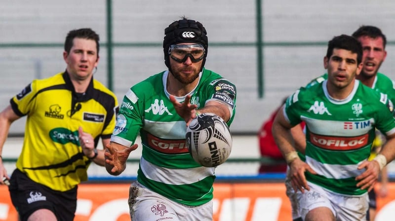 McKinley in action wearing the goggles that have allowed him to play again