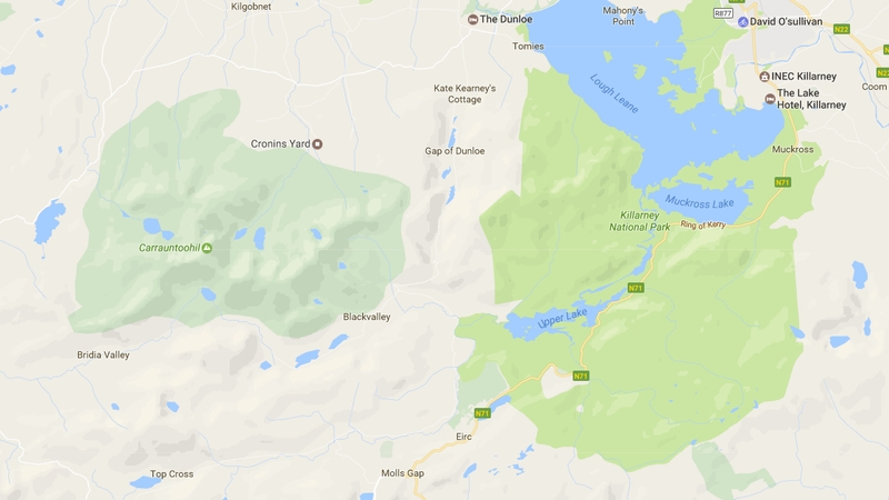 The fire services are tackling the fire which is adjacent to Killarney National Park