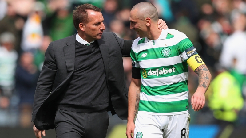 Rodgers with team captain Scott Brown