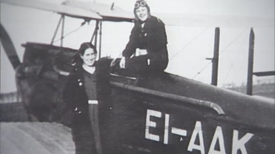Aviator Katherine Butler (left).