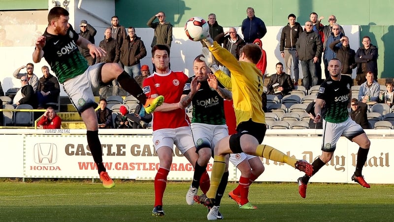 Ryan Brennan finds the net for Bray