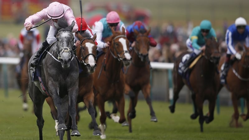 Winter and Wayne Lordan en route to winning at Newmarket