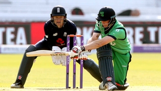 Ireland's William Porterfield sweeps Adil Rashid