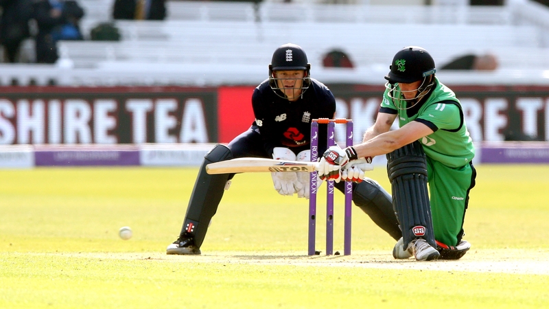 Porterfield plays a sweep shot