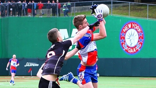 New York's Shane Hogan rises above Cian Breheny