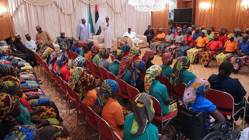 The government secured the release of the girls with the help of the International Committee of the Red Cross