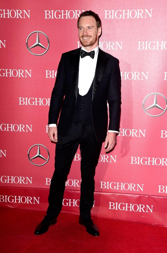 Old Hollywood glamour at the Palm Springs International Film Festival Awards Gala in 2016 in a Thom Sweeney tuxedo. His waistcoat is dreamy.