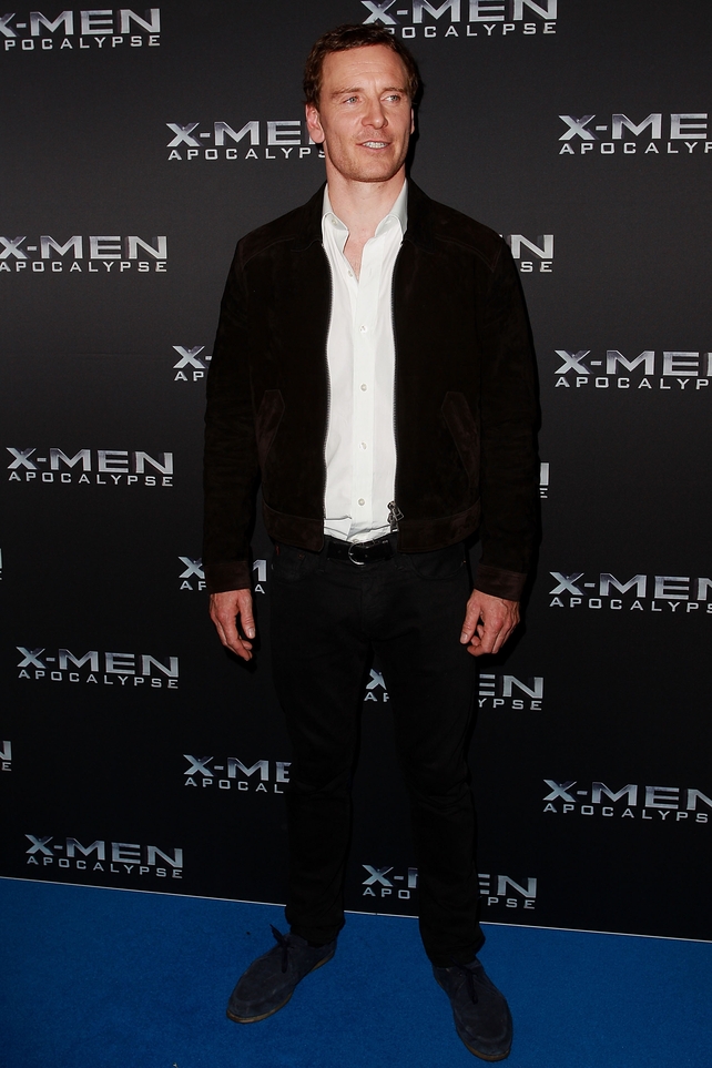 Casual yet always chic. The actor wore a suede jacket and loafers for the 'X-Men: Apocalypse' VIP screening in 2016.