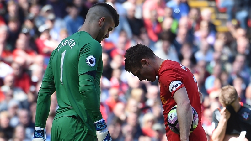James Milner's second-half penalty was saved by Southampton 'keeper Fraser Forster