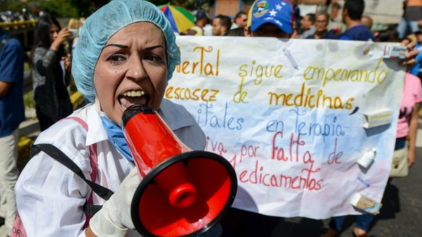 Healthcare workers protest in Venezuela