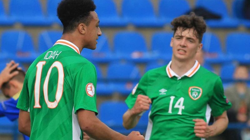 Adam Idah (L) will look to fire Ireland into the last four