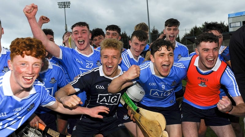 Dublin players celebrate their semi-final victory against Wexford