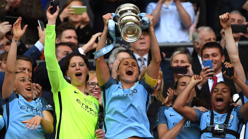 Manchester City lift the Women's FA Cup