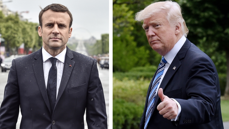 Donald Trump is said to be very impressed with Emmanuel Macron's margin of victory
