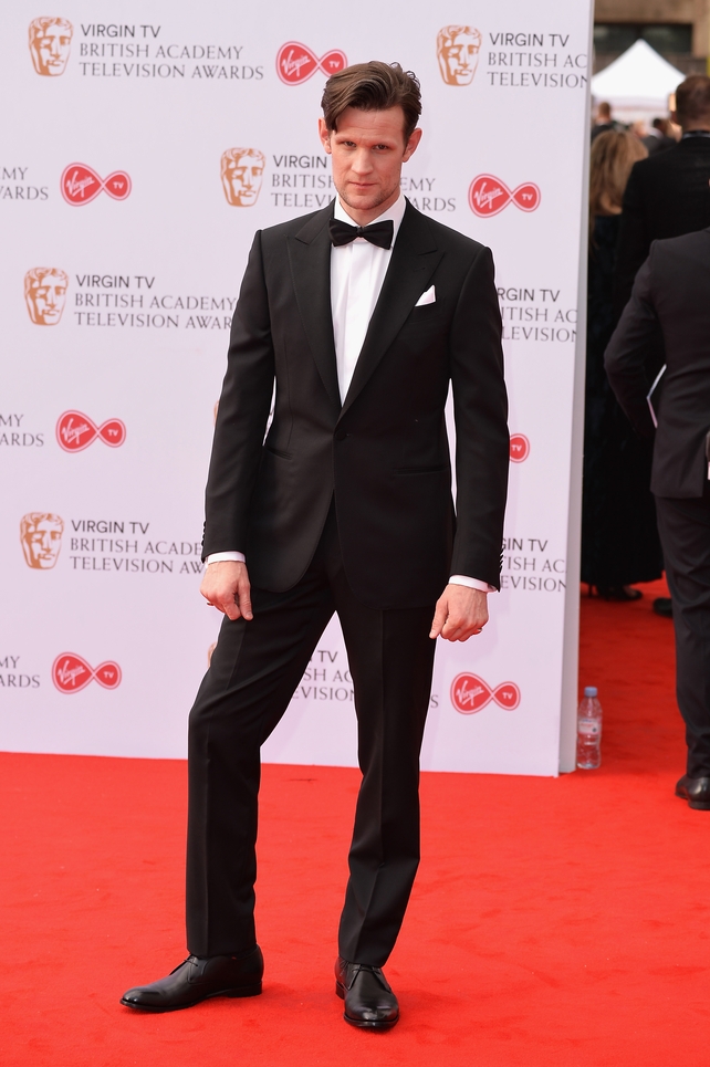 The Crown's Matt Smith looked dapper as ever in a black tux and bow tie on the BAFTA TV red carpet.