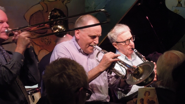 Woody Allen takes the stage at New York's Cage Carlyle.