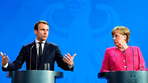 Emmanuel Macron and Angela Merkel urged their allies to speed up efforts to combat climate change