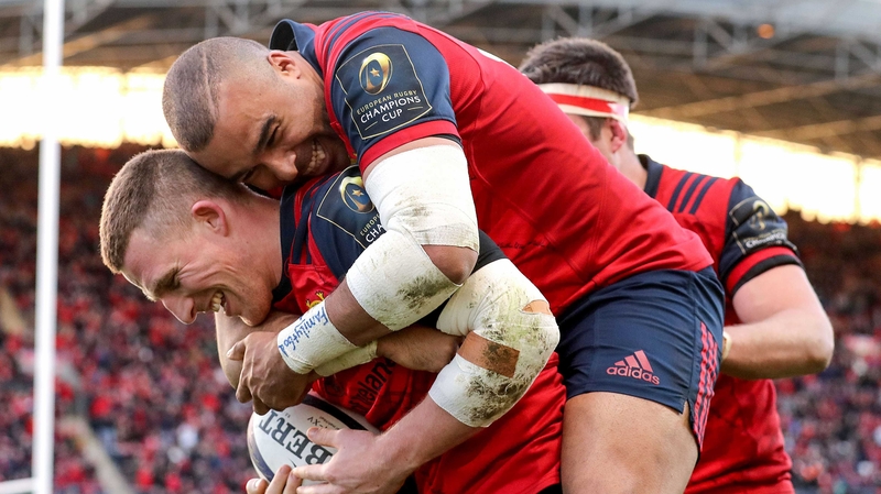 Andrew Conway with Simon Zebo