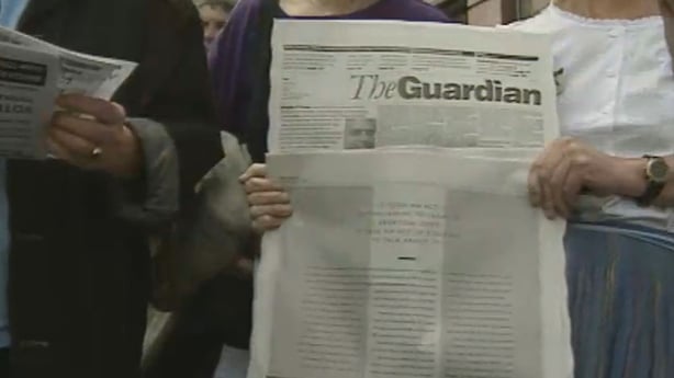 A copy of the Guardian newspaper in 1992