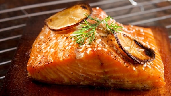 Pasta with Barbeque Salmon and Vegetables