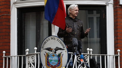 Julian Assange has previously made speeches from the balcony of the Ecuadorian Embassy
