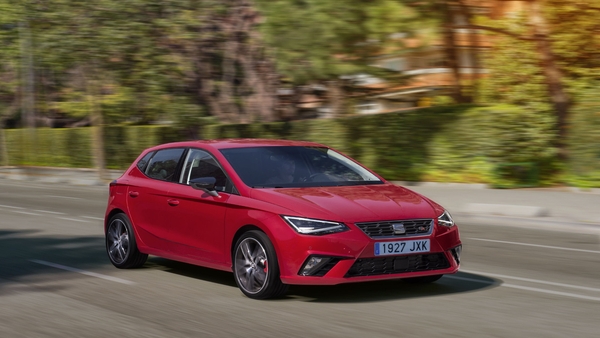 Seat's new Ibiza, with signature triangular headlights.