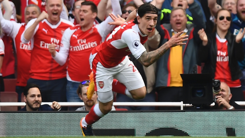 Bellerin wheels away after opening the scoring