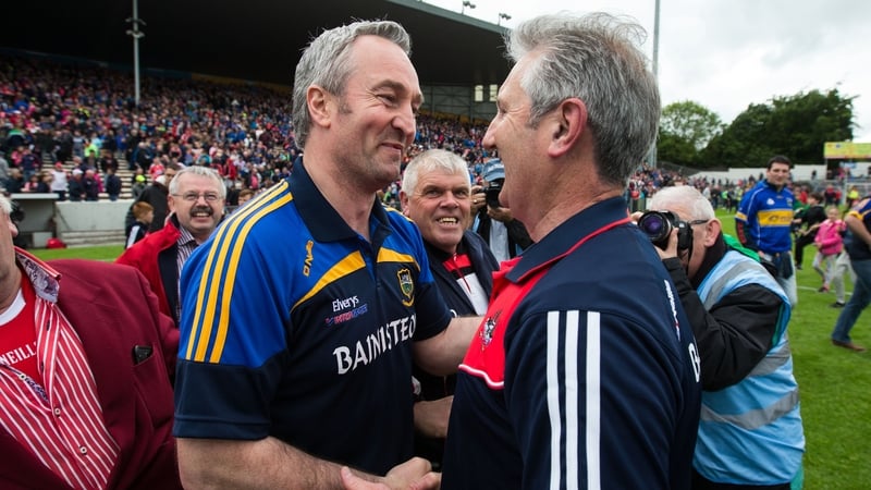Michael Ryan and Kieran Kingston post-match