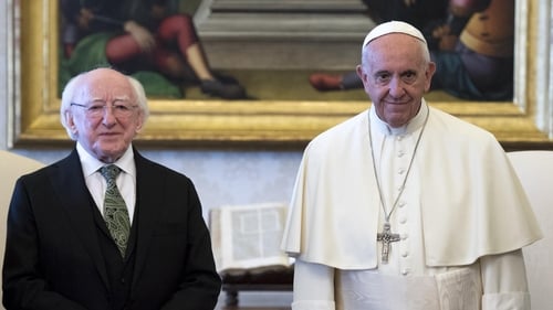 President Michael D Higgins and Pope Francis discussed migration, climate change, global poverty and Brexit negotiations