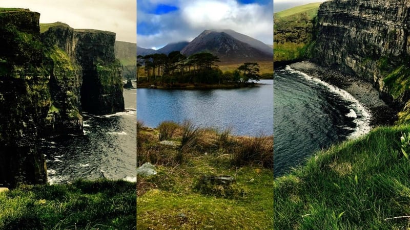 German girl abroad waves goodbye.