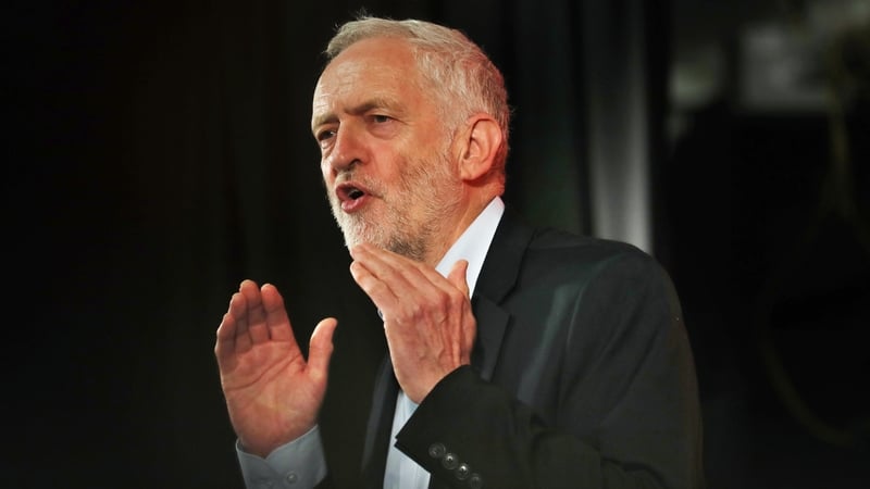 Jeremy Corbyn speaking at a campaign event in Hull