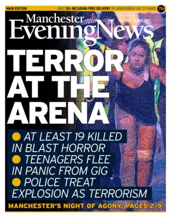 The front page of the Manchester Evening News