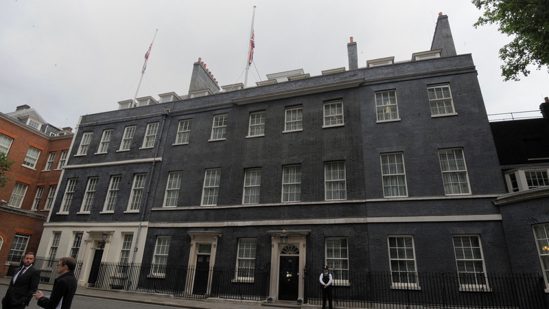 Flags fly at half mast over 10 Downing Street following the attack in Manchester