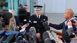Greater Manchester Police chief constable Ian Hopkins speaks to the media where he said that the death toll from the Manchester bomb attack had risen to 22 with 59 injured