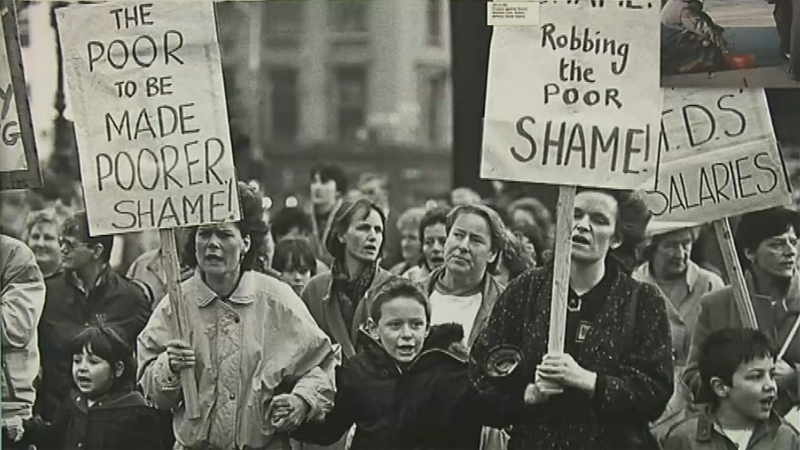 "The poor need not always be with us": photo by Derek Speirs of an anti-poverty march in Dublin as featured in the Combat Poverty Photographic Exhibition at Dublin's Civic Offices in 2007.