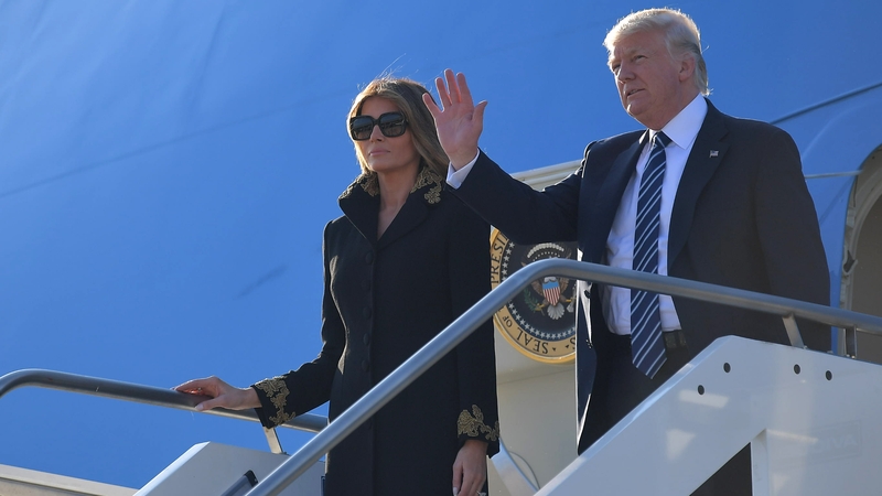 Melania and Donald Trump arrive in Italy following visit to Israel