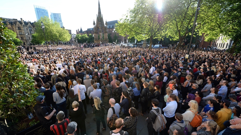 Thousands attended the vigil in Manchester