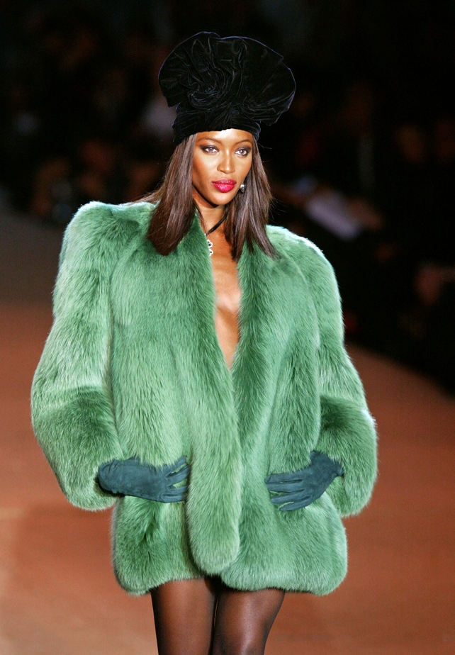 Another iconic Naomi image - this time on the catwalk for Yves Saint Laurent in 2002.
